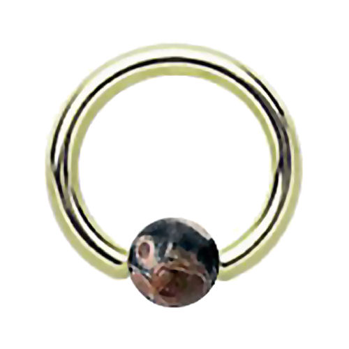 14K Gold Captive Rings with Specialty Beads Body